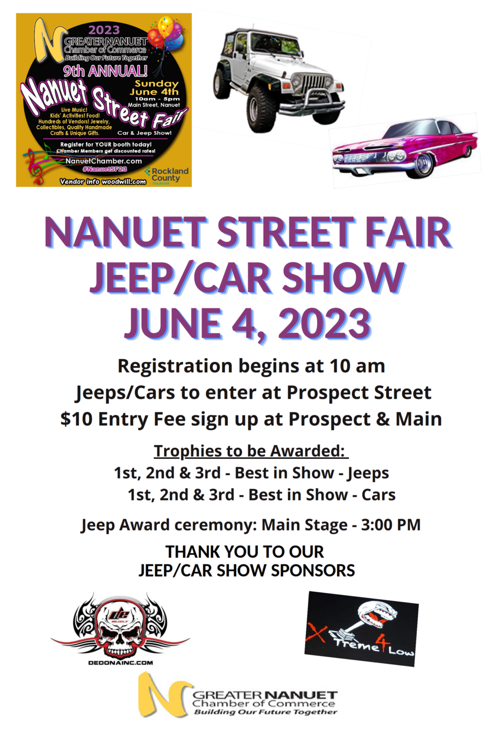 2023 Street Fair June 4, 2023 Nanuet Chamber of Commerce