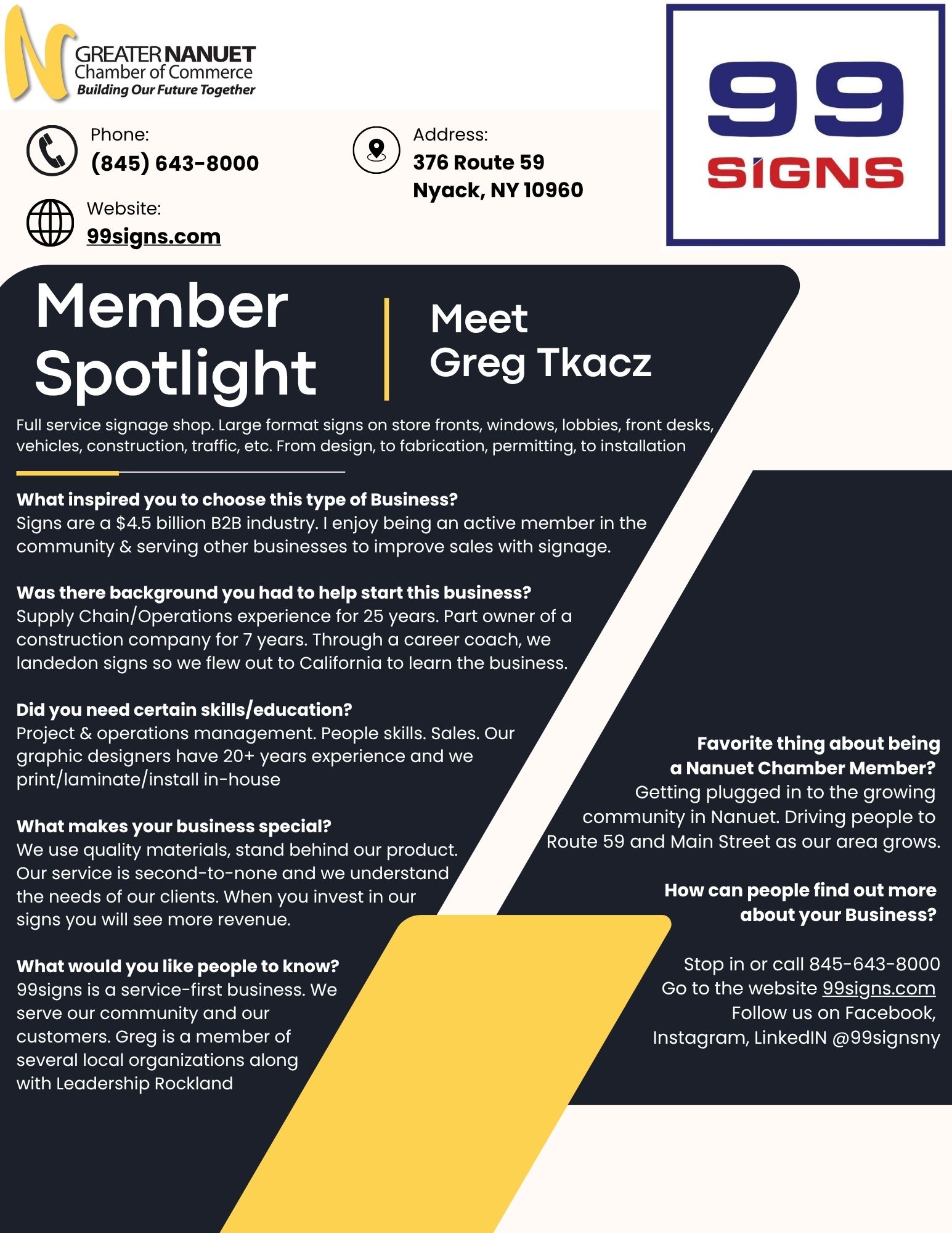 99 Signs Member Spotlight