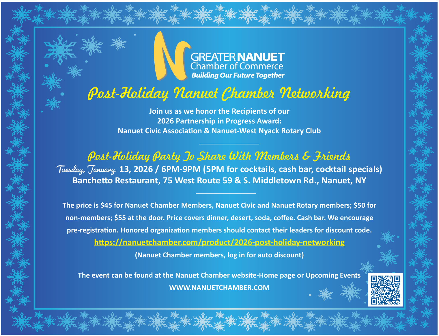 Post-Holiday Nanuet Chamber Networking